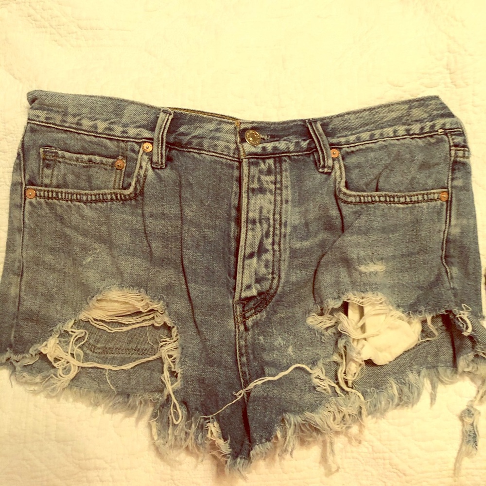 Free People Blue Jean shorts